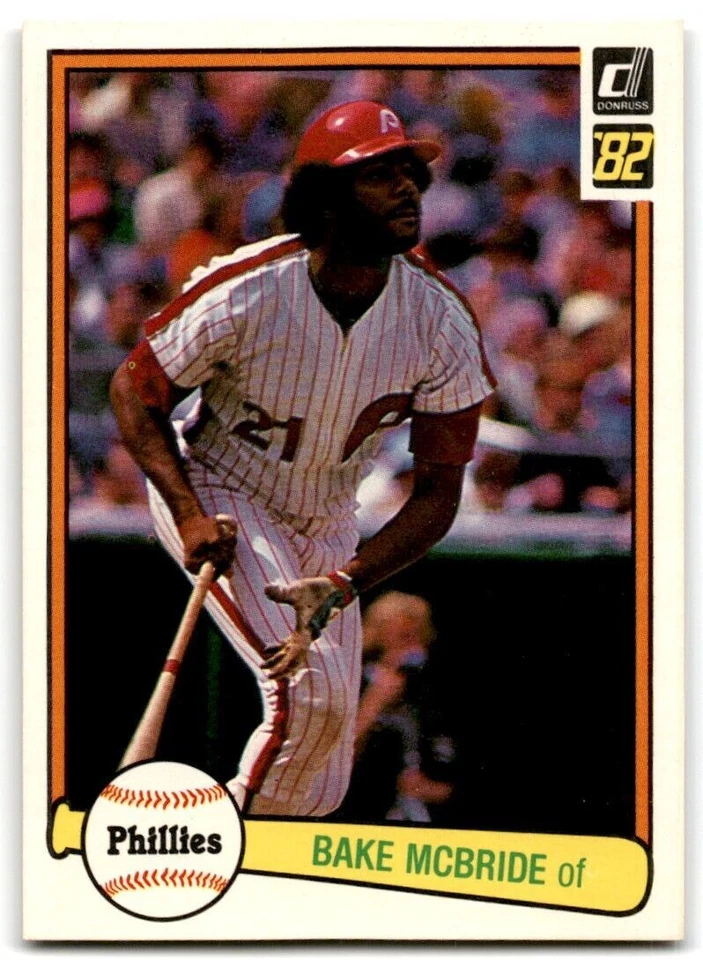 1982 Donruss Bake McBride . Philadelphia Phillies #497 - Image 1 of 2