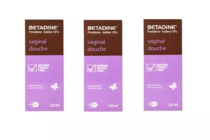 3 Packs BETADINE Vaginal Douche Antibacterial Women Care 3 Packs X 120 ml - Picture 1 of 6
