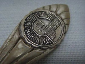 STATE CAPITAL BISMARK NORTH DAKOTA STERLING SILVER SPOON - Picture 1 of 1