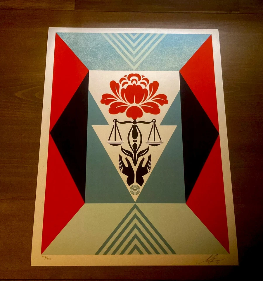 Shepard Fairey Obey Giant CULTIVATE JUSTICE Signed Numbered Screen Print - image 1 of 3