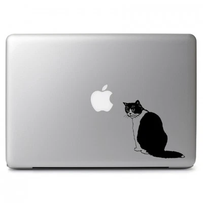 Black Cat Kitty for Macbook Air/Pro Laptop Car Window Bumper Vinyl Decal Sticker - Image 1 of 4