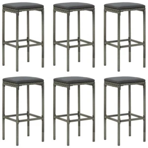 Elegant Bar Chair Set Of 6 With Cushions Kitchen Counter Stools Home Furniture - Picture 1 of 8
