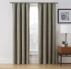 2 Brookstone Draftblocker Rod Pocket Panels, Curtains 1 Pair Room Darkening - Picture 1 of 9