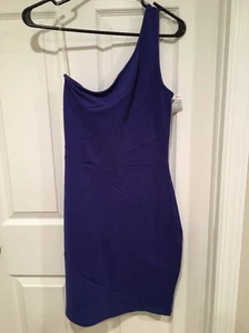 Neu mit Etikett Soprano schulterfreies Damenkleid blau Größe Medium - Bild 1 von 4