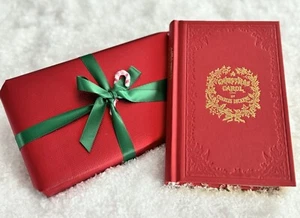 A Christmas Carol🎄CANDY CANE GIFT WRAPPED 🎁 1st Edition Dickens Hardcover Book - Picture 1 of 12