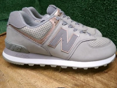 Zapatos New Balance para mujer WL574NBN gris cielo ártico champán nobuck talla 9 EE. UU. Foto 1 de 4