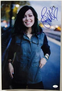 Jenna McDougall Tonight Alive Singer Signed 12x18 Glossy Photo JSA Authenticated - Picture 1 of 4
