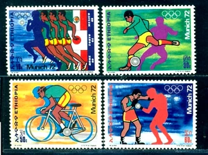 Ethiopia 1972 Munich Olympics, cycling, boxing, running, football, Mi, 716, MNH - Picture 1 of 1