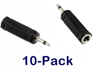 10-PACK 6.35mm 1/4 Jack Male to 3.5mm Mono Sound Guitar Cable Adapter WHOLESALE - Picture 1 of 4