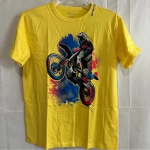 The Children's Place Jungen gelb Motocross Grafik Kurzarm T-Shirt gelb XL/14 - Bild 1 von 5