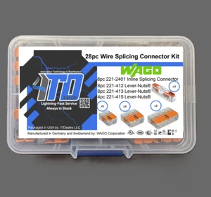 WAGO Hebelmuttern 28-teiliges Drahtspleißverbinder-Set mit Koffer - Bild 1 von 16