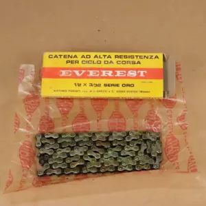 New Vintage NOS Everest ORO Bicycle Chain 1/2”X3/32-114 L 5/6/7 Speed Friction - Picture 1 of 9
