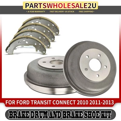 后侧制动鼓 + 陶瓷制动鞋适用于福特 Transit Connect 2010 - 2013 — 第 1/4 张图片