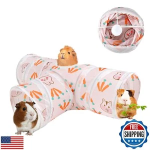 YUEPET 5.9" Guinea Pig Tunnels and Tubes Collapsible Pet 3 Way Play Tunnel To - Picture 1 of 5