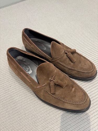 TOD’S Mocassini Tod's scamosciati in nappa marrone taglia UK 10