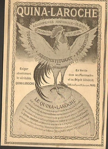 PARIS PUBLICITE QUINQUINA QUINA-LAROCHE COQ 1908 - Picture 1 of 1