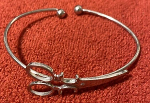 Pulsera Estilista 7.25" - Plata Tijeras Acento Salón Regalo - Imagen 1 de 3
