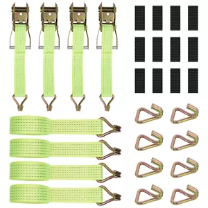Recovery Ratchet ! HI-VISABILITY GREEN ! Alloy Wheel Safety Straps Trailer 5ton - Picture 1 of 12