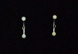 Barra de cejas curva acero inoxidable bola color perno cuerpo piercing 16 mm B20 - Imagen 1 de 1