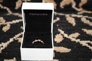 Authentic Pandora Dazzling Daisy Ring PANDORA Rose & Clear CZ Size 5 New  - Picture 1 of 5