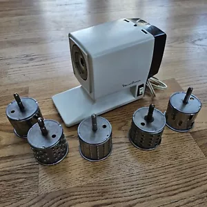 Moulinex Kitchen Model 244 Grind Shred Grate 5 Disks Works MUST READ DESCRIPTION - Picture 1 of 21