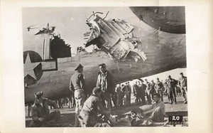 WW2 Official US Army Air Force Photo Print B-24 Liberator Landed With Damage  - Picture 1 of 2
