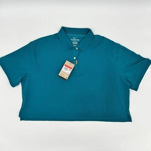 Nike Polo Golf Womens Large L Dri-Fit Short Sleeve Crop Top DC3426-367 NWT - Picture 1 of 7
