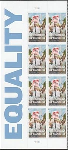 US 4804 Civil Rights March on Washington F panel block 8 MNH 2013 - Picture 1 of 1