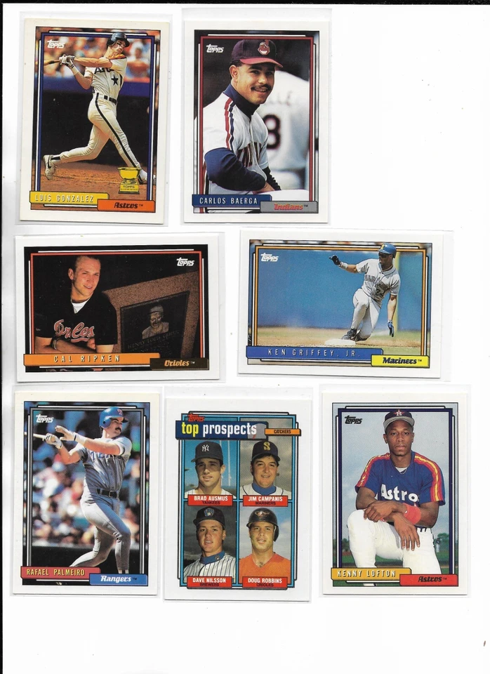 1992 Topps PICK-A-CARD Gonzalez Baerga Ripken Griffey Palmeiro Ausmus Lofton ++ - Image 1 of 1
