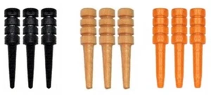 Nuevo conjunto de 9 clavijas de madera de abedul para cribar - envíos con seguimiento - negras naranjas naturales - Imagen 1 de 1