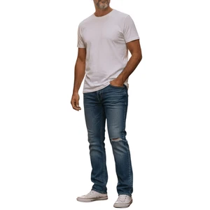 Ariat FR Jeans M4 Stivale Lavoro Basso 40x32 Fiamma Resistente Blu Denim Traforato - Foto 1 di 9
