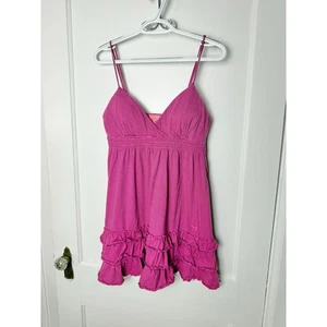 Vintage Y2K Univ PINK Victoria's Secret RARE Pink Barbie Ultra Mini Dress Large - Bild 1 von 6