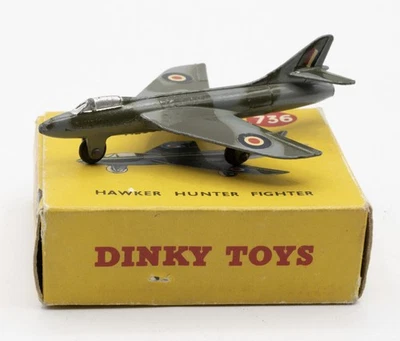 Dinky 736 Hawker Hunter战斗机带盒 — 第 1/4 张图片
