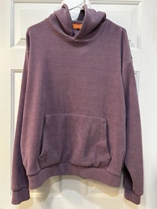 Negative Space Herren Gr. L Flieder Strukturiert Chenille Cord Hoodie Preppy Grunge - Bild 1 von 11