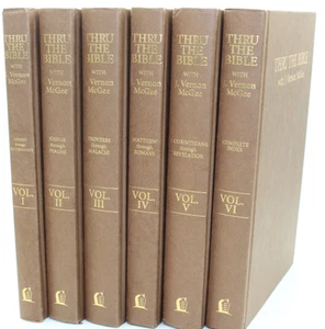 Thru the Bible J Vernon McGee Volumes 1-6 Complete Set with Index Gen-Rev - Picture 1 of 9