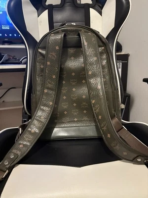 MCM Stark Visetos Backpack Cognac Brown Studded PVC Leather - Image 1 of 4