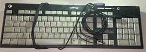 Compaq Keyboard #5137 5188-0989 REV 2.0 Black W/Gray Keys - Picture 1 of 3