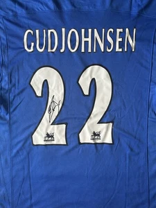 EIDUR GUDJOHNSEN HAND SIGNED CHELSEA 2003/2004 SHIRT + EXACT PROOF - Picture 1 of 2