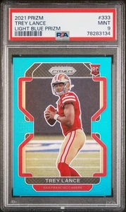 2021 Panini Prizm #333 Trey Lance Light Blue Prizm PSA 9 - Picture 1 of 2