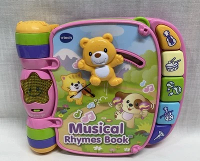 VTech Musical Rhymes Book Baby & Toddler Toy Educational Learning Works - Image 1 of 4
