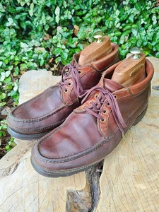 Russell Moccasin Art Carter's Chukka Boots 11 B Brown Veal French Triple Vamp - Picture 1 of 24