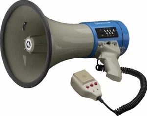Monacor TM-17M Megafon Handmikrofon mit Spiralkabel-Betriebsschalter für Sirene - Picture 1 of 2