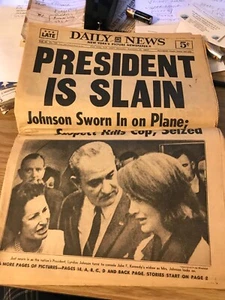 DAILY NEWS PRESIDENT IS SLAIN NOVEMBER 23, 1963 KENNEDY - Picture 1 of 1