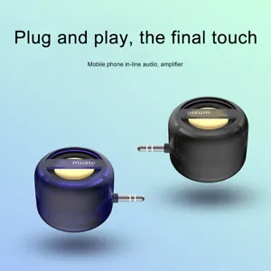 Mini Music Speaker 3.5mm AUX Type-C Audio Jack MP3 Player Amplifier for Phone - Picture 1 of 16