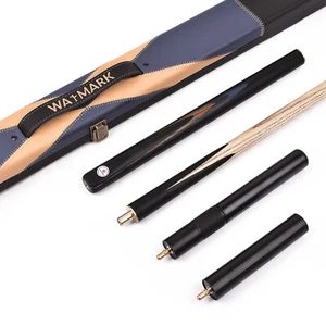 WAYMARK 57" 9.5mm 18.5oz 3/4 Snooker Cue & Case Ebony Handmade Snooker Cues - Picture 1 of 6