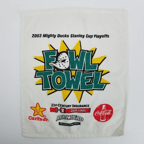 Mighty Ducks of Anaheim 2003 Stanley Cup Playoff Finals Fowl Towel NHL Hockey Cover