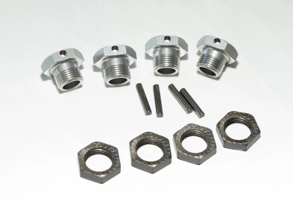 MUGE2028 MUGEN MBX8R ECO 1/8 BUGGY 17MM WHEEL HEXES WITH LOCKING NUTS PINS - Image 1 of 1