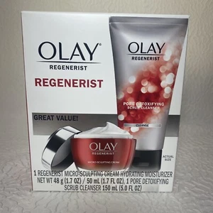 Olay Regenerist Advanced Anti-Aging Moisturizer Cream / Pore Scrub Duo Pack NIB - Picture 1 of 8