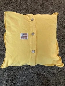 Ralph Lauren Throw Pillow, Yellow, 15”x15” - Picture 1 of 14