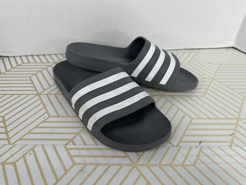Sandali da acqua Adidas uomo armadietto doccia Adilette grigio bianco taglia 7